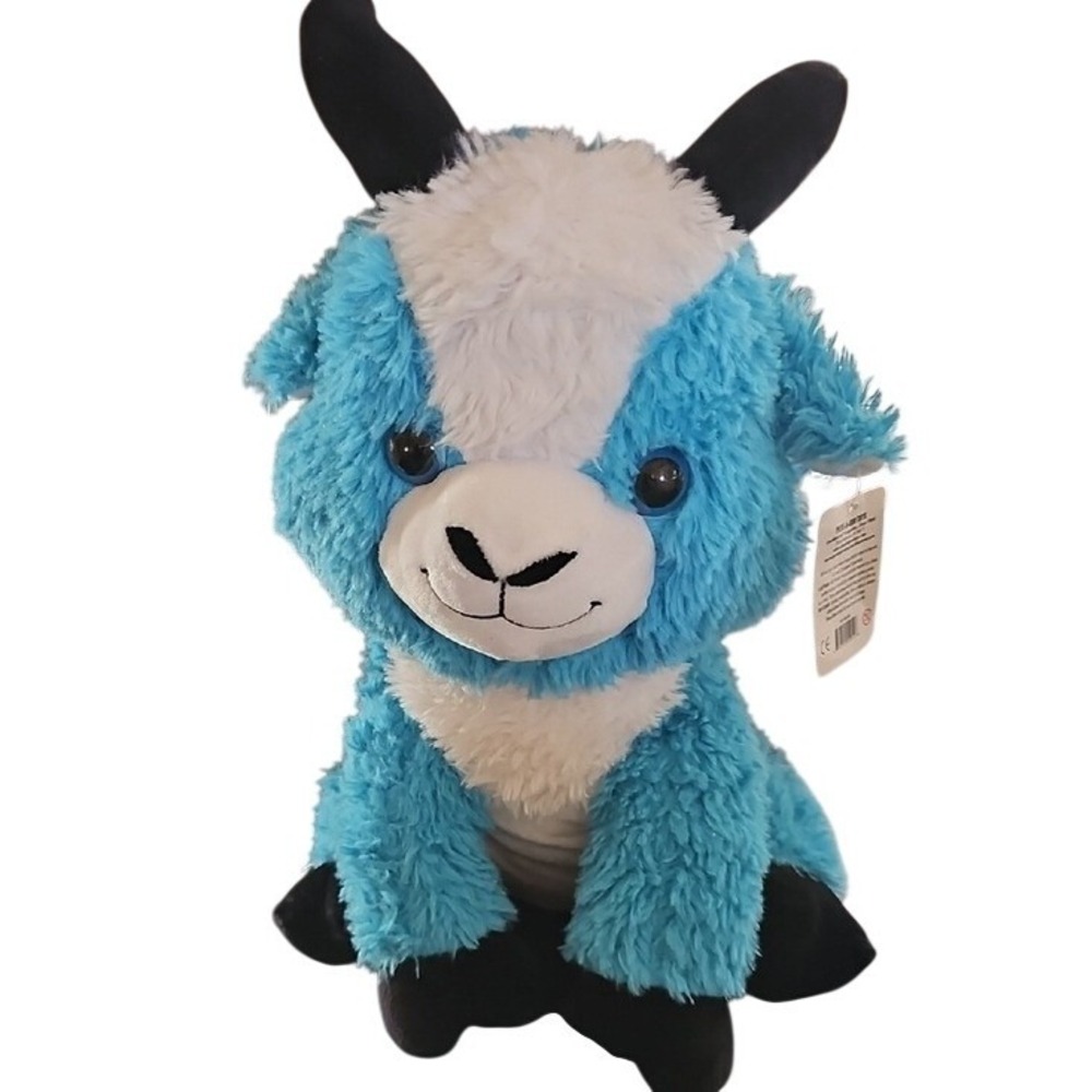 Peek-A-Boo Toys Blue Sheep Plush Shaggy Stuffed Animal 18"